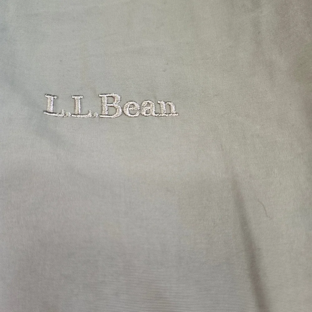 L.L. Bean Men XX Large Tall Beige Fleece Lined Insulated Bomber Jacket PolarTec - Picture 2 of 8
